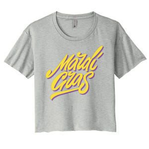 Mardi Gras Simple Style Women's Crop Top Tee