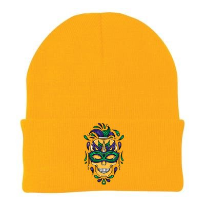 Mardi Gras Skull Mask  Knit Cap Winter Beanie