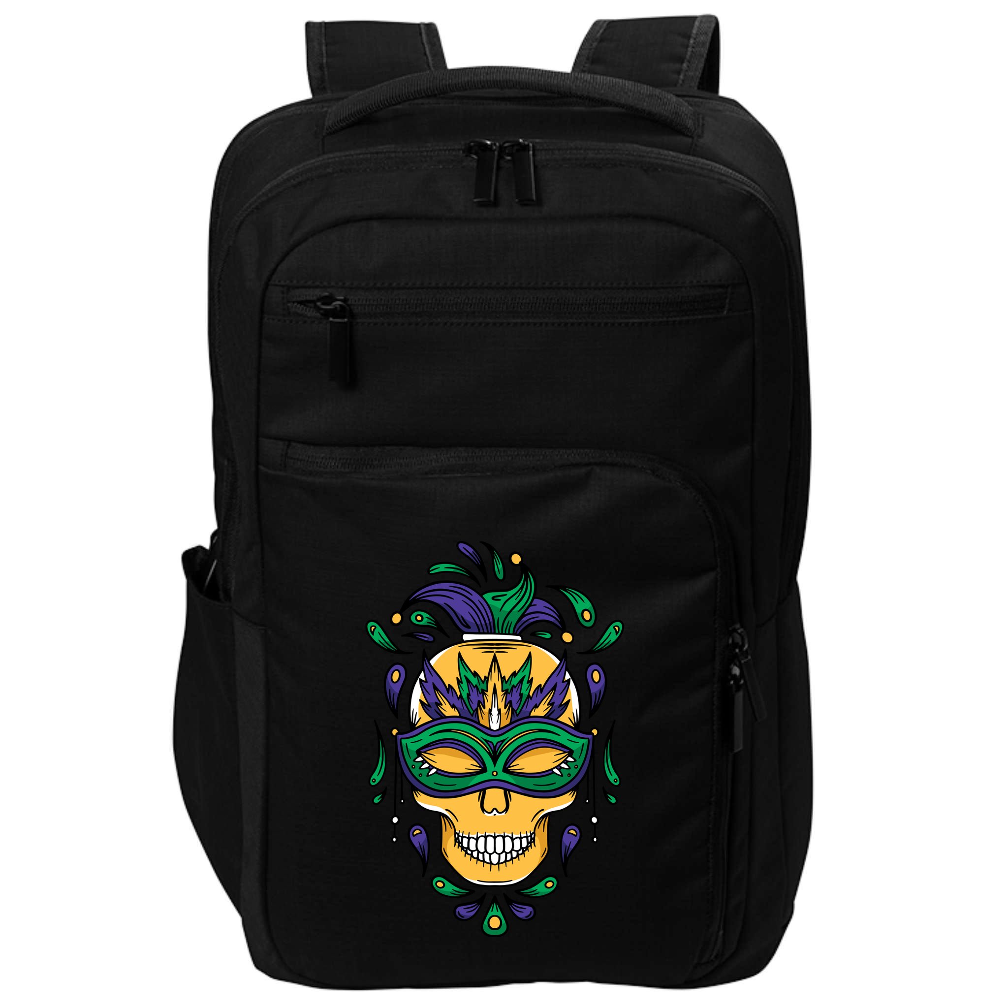 Mardi Gras Skull Mask  Impact Tech Backpack