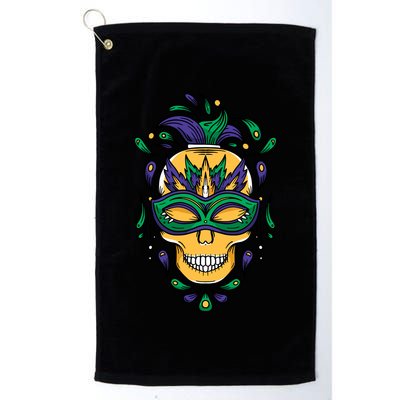Mardi Gras Skull Mask  Golf Towel