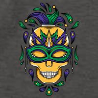 Mardi Gras Skull Mask  Vector Backpack