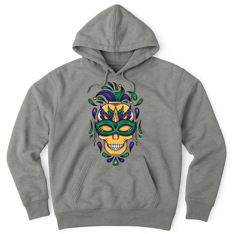 Mardi Gras Skull Mask  Hoodie