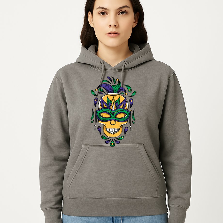Mardi Gras Skull Mask  Hoodie