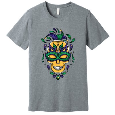 Mardi Gras Skull Mask  Premium T-Shirt