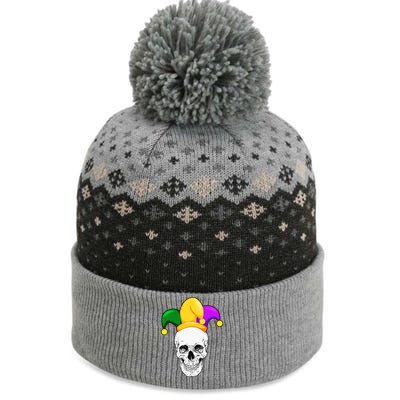 Mardi Gras Skull Parade Jester The Baniff Cuffed Pom Beanie