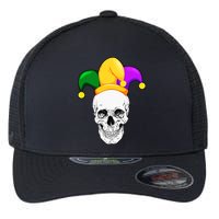 Mardi Gras Skull Parade Jester Flexfit Unipanel Trucker Cap