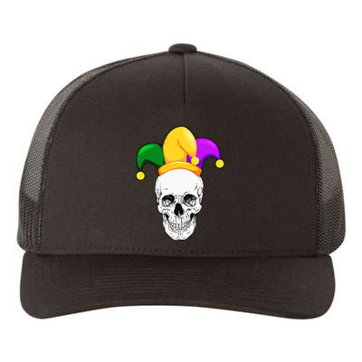 Mardi Gras Skull Parade Jester Yupoong Adult 5-Panel Trucker Hat