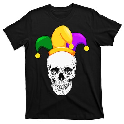 Mardi Gras Skull Parade Jester T-Shirt