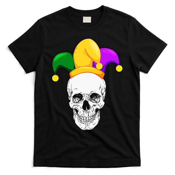 Mardi Gras Skull Parade Jester T-Shirt