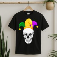 Mardi Gras Skull Parade Jester T-Shirt