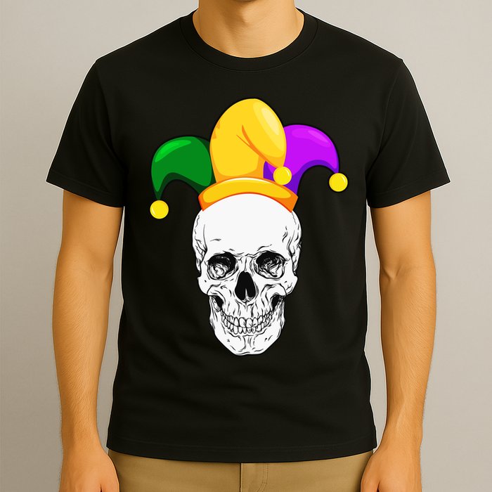 Mardi Gras Skull Parade Jester T-Shirt