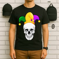 Mardi Gras Skull Parade Jester T-Shirt