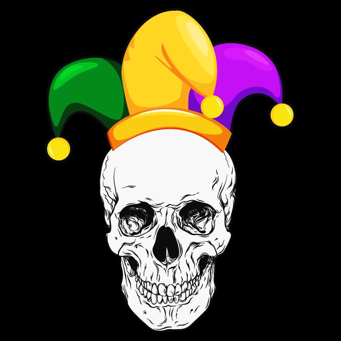 Mardi Gras Skull Parade Jester T-Shirt