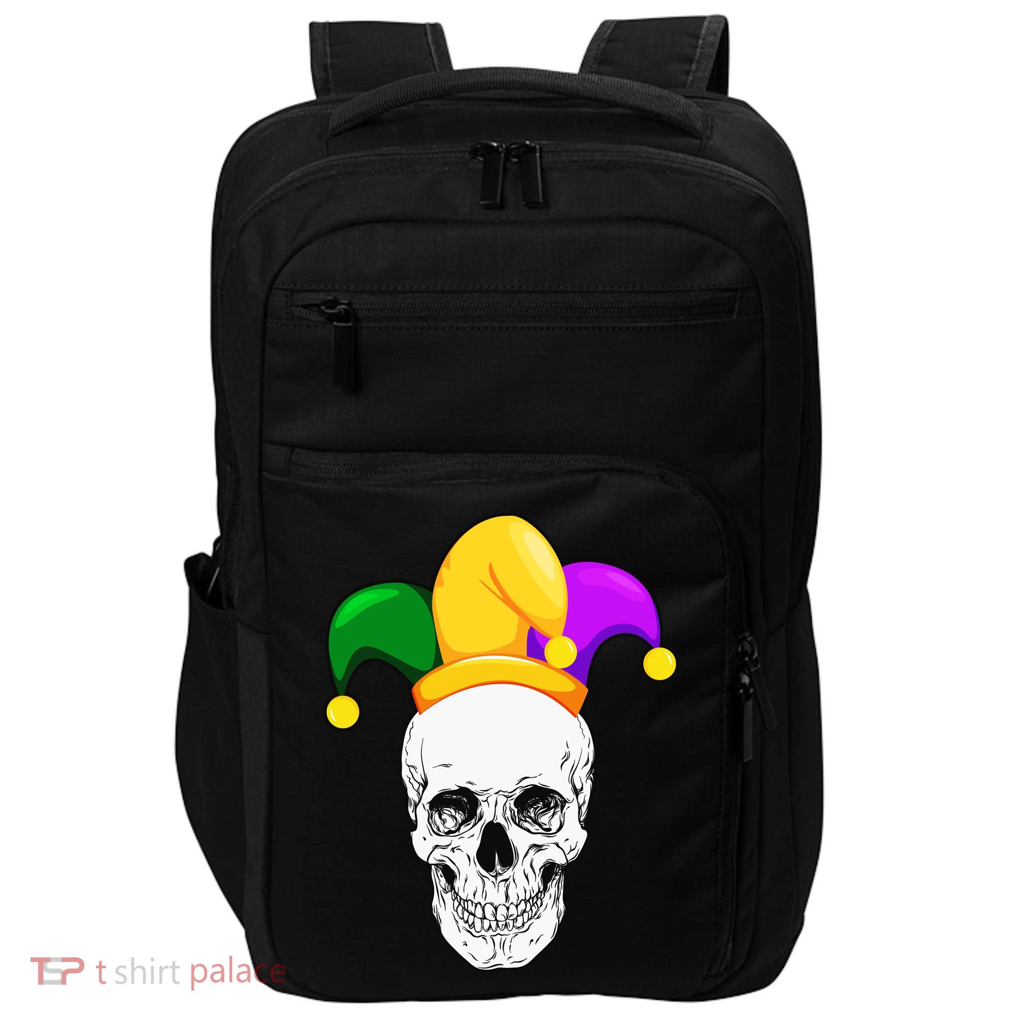 Mardi Gras Skull Parade Jester Impact Tech Backpack