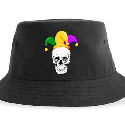 Mardi Gras Skull Parade Jester Sustainable Bucket Hat