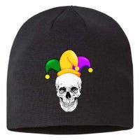 Mardi Gras Skull Parade Jester Sustainable Beanie