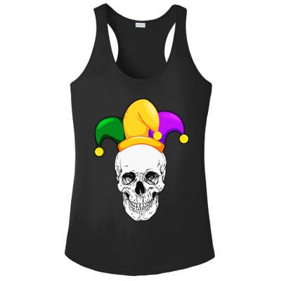 Mardi Gras Skull Parade Jester Ladies PosiCharge Competitor Racerback Tank