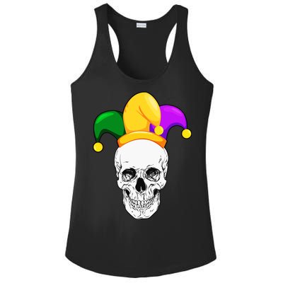 Mardi Gras Skull Parade Jester Ladies PosiCharge Competitor Racerback Tank