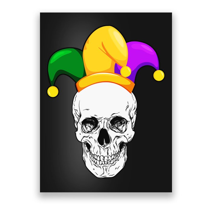 Mardi Gras Skull Parade Jester Poster