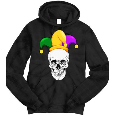 Mardi Gras Skull Parade Jester Tie Dye Hoodie