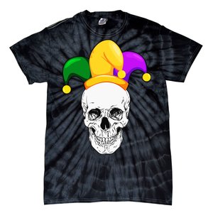 Mardi Gras Skull Parade Jester Tie-Dye T-Shirt