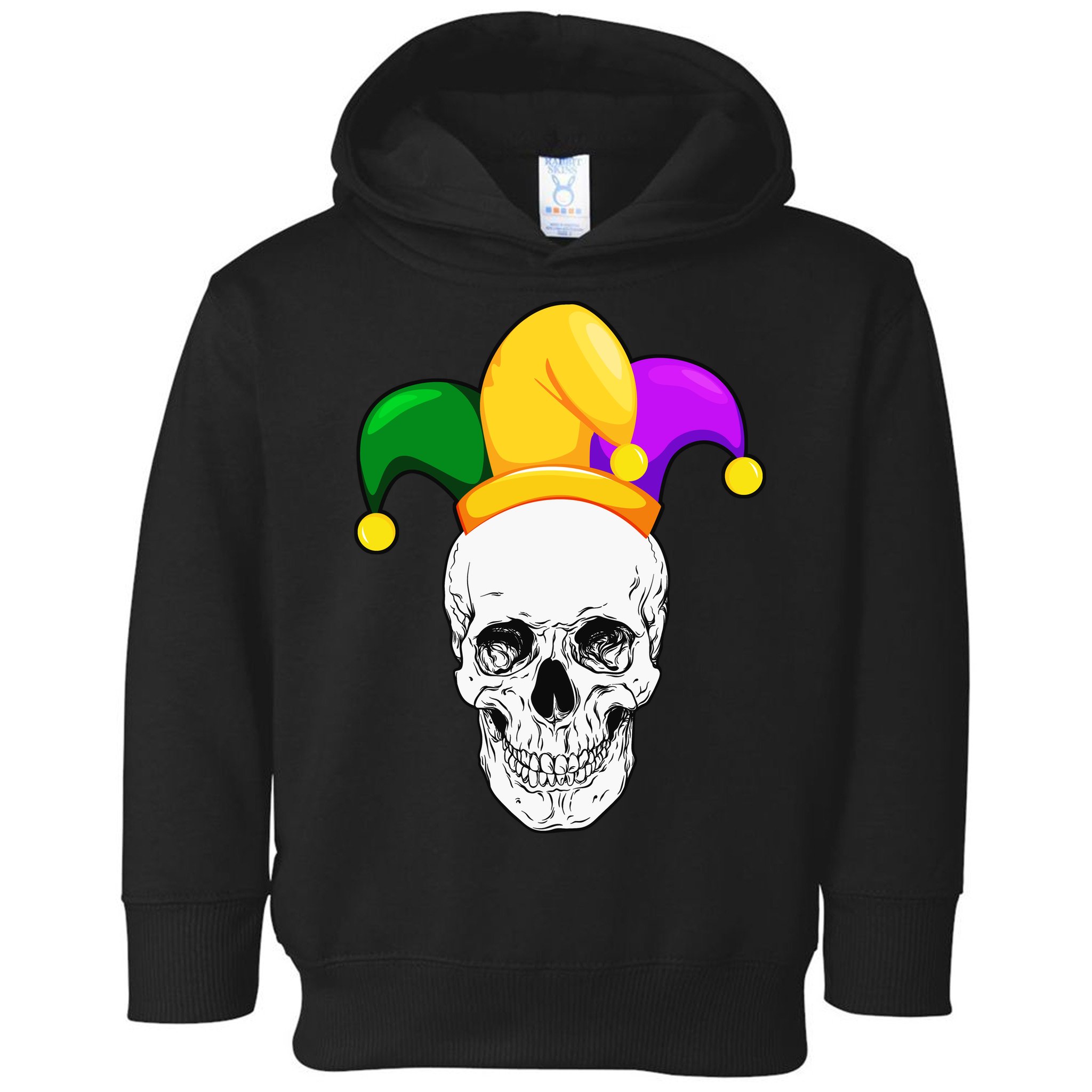 Mardi Gras Skull Parade Jester Toddler Hoodie