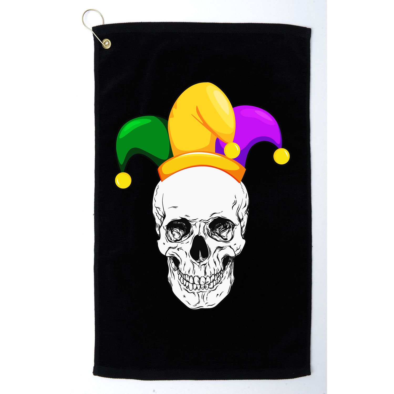 Mardi Gras Skull Parade Jester Golf Towel
