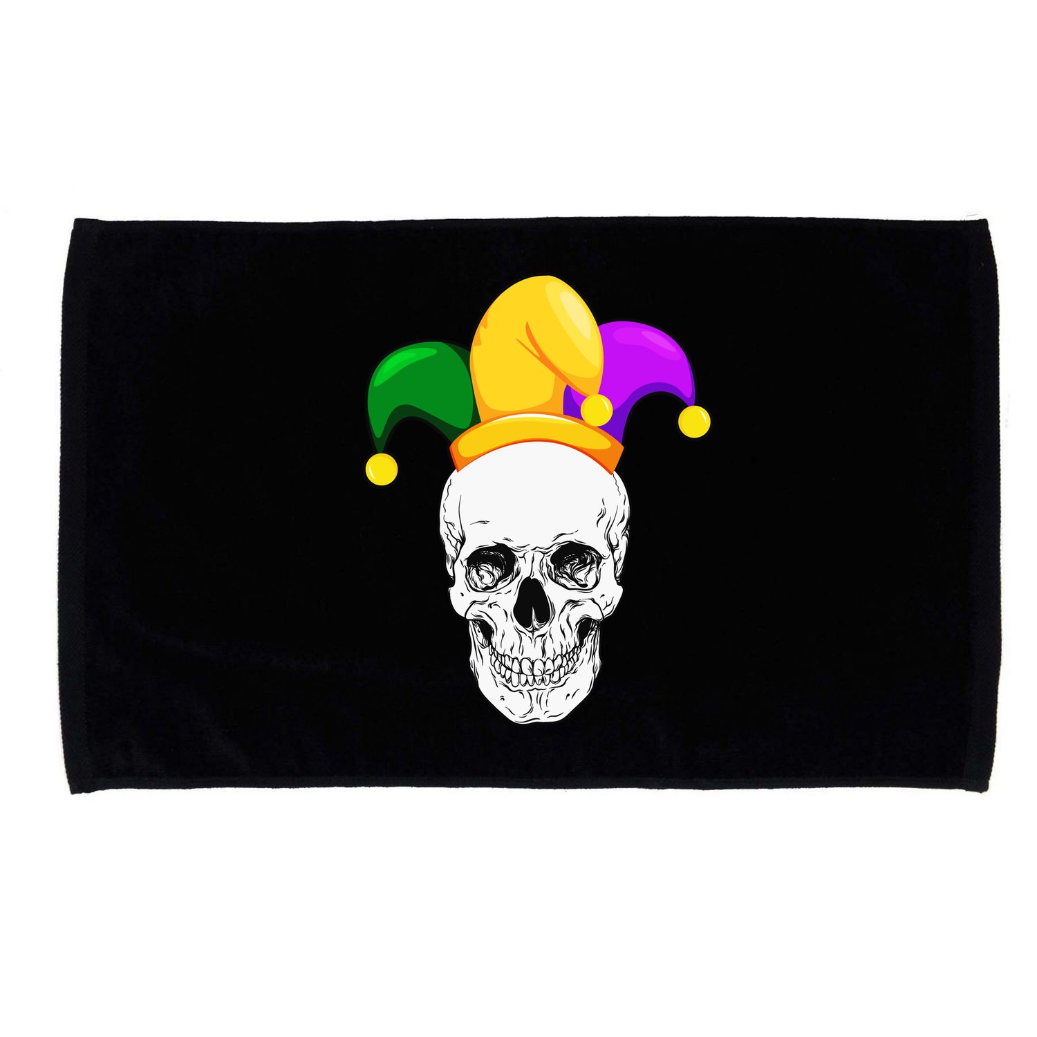 Mardi Gras Skull Parade Jester Microfiber Hand Towel
