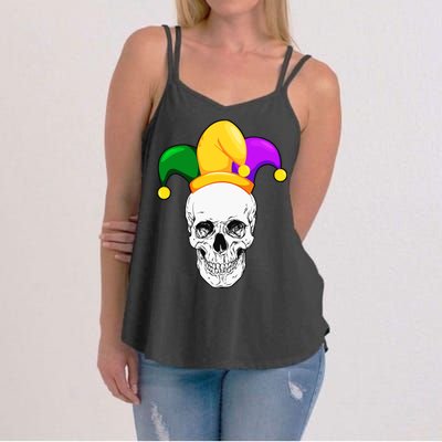 Mardi Gras Skull Parade Jester Women's Strappy Tank