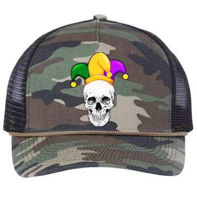 Mardi Gras Skull Parade Jester Retro Rope Trucker Hat Cap