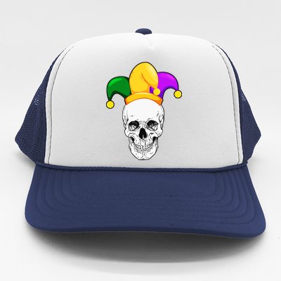 Mardi Gras Skull Parade Jester Trucker Hat