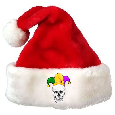 Mardi Gras Skull Parade Jester Premium Christmas Santa Hat