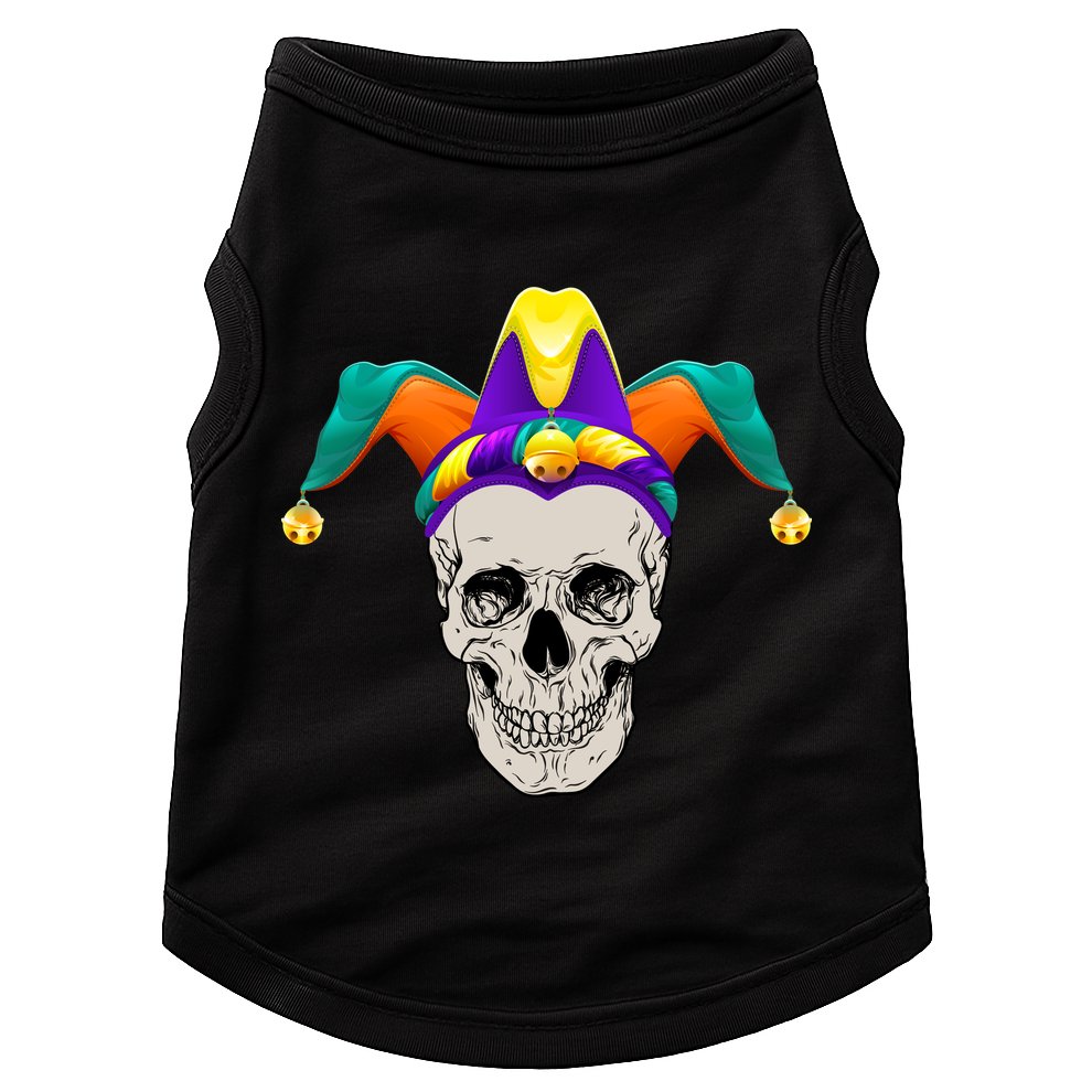 Mardi Gras Skull Party Hard Doggie Tank