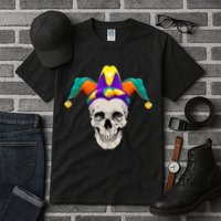 Mardi Gras Skull Party Hard Tall T-Shirt