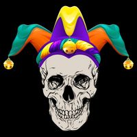 Mardi Gras Skull Party Hard Poster