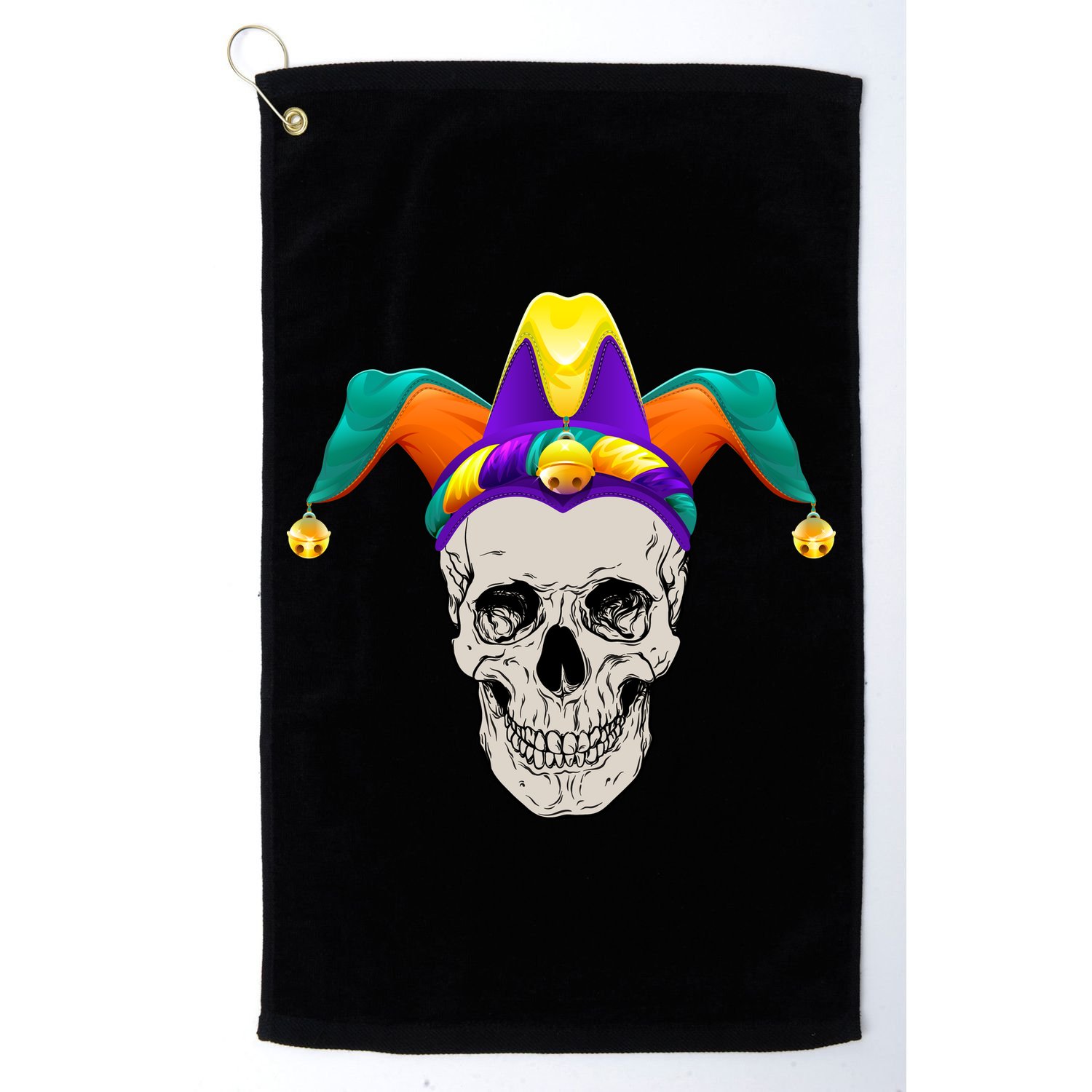 Mardi Gras Skull Party Hard Golf Towel