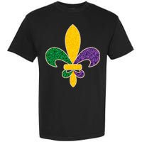 Mardi Gras Sparkle Fleur De Lis Garment-Dyed Heavyweight T-Shirt