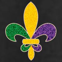 Mardi Gras Sparkle Fleur De Lis Garment-Dyed Heavyweight T-Shirt