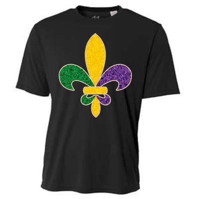 Mardi Gras Sparkle Fleur De Lis Cooling Performance Crew T-Shirt