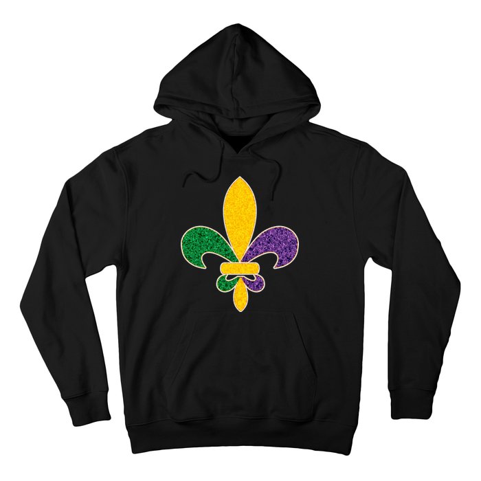 Mardi Gras Sparkle Fleur De Lis Hoodie