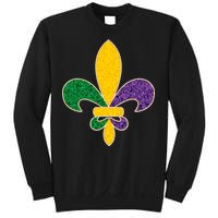 Mardi Gras Sparkle Fleur De Lis Sweatshirt