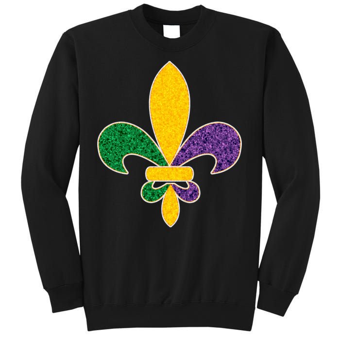 Mardi Gras Sparkle Fleur De Lis Sweatshirt