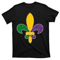 Mardi Gras Sparkle Fleur De Lis T-Shirt