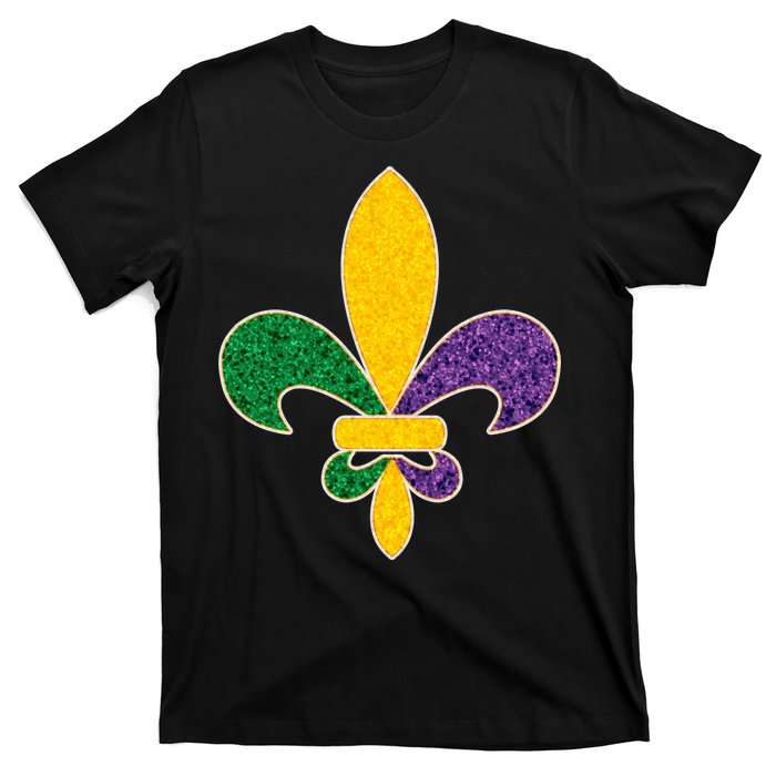 Mardi Gras Sparkle Fleur De Lis T-Shirt