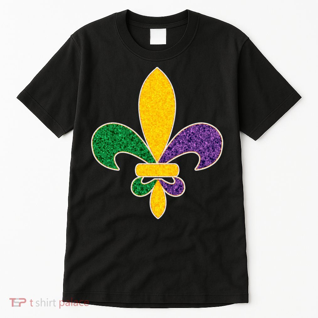 Mardi Gras Sparkle Fleur De Lis Tall T-Shirt