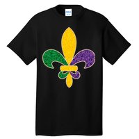 Mardi Gras Sparkle Fleur De Lis Tall T-Shirt