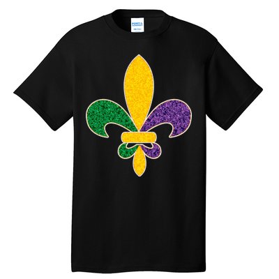 Mardi Gras Sparkle Fleur De Lis Tall T-Shirt