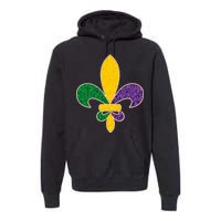 Mardi Gras Sparkle Fleur De Lis Premium Hoodie