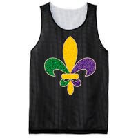 Mardi Gras Sparkle Fleur De Lis Mesh Reversible Basketball Jersey Tank