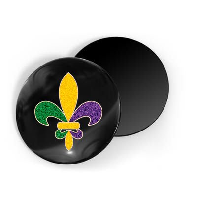 Mardi Gras Sparkle Fleur De Lis Magnet